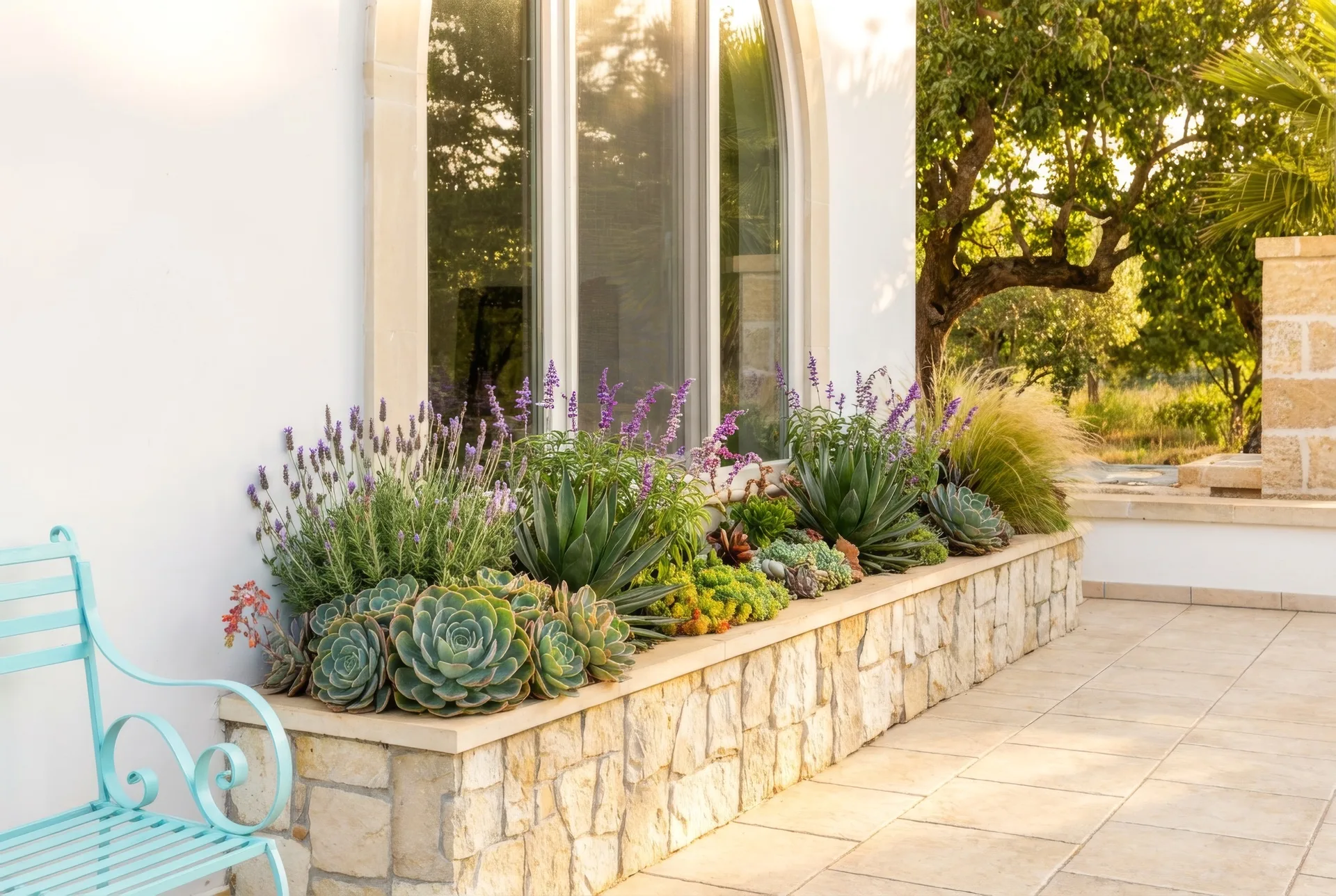 Outside wall planter